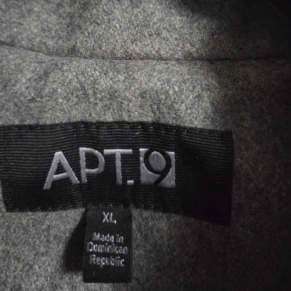 Apt. 9 Women's Wool Charcoal Gray Pea Coat Size XL - Picture 2 of 8